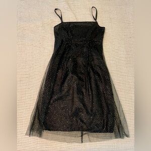 Black party dress with silver sparkles size 3/4 by Twink